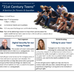 21st Century Teens Seminar – 7th Sept